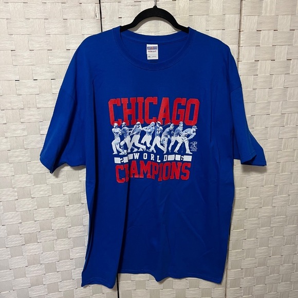 New with tags Chicago Cubs World Series Champions T-Shirt Graphic Print Size 2XL - Picture 1 of 6